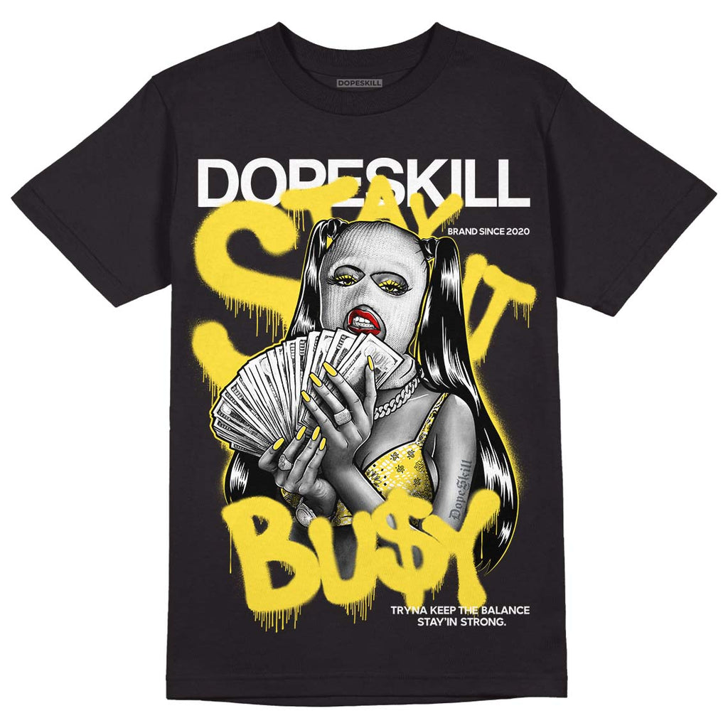 Jordan 11 Low 'Yellow Snakeskin' DopeSkill T-shirt Stay It Busy Graphic Streetwear - Black