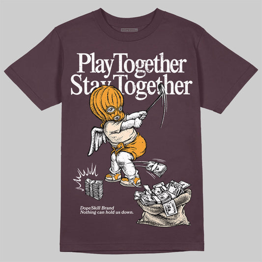 A Ma Maniére x Air Jordan 3 Black Violet Ore DopeSkill Maroon T-shirt Play together, Stay together Graphic Streetwear