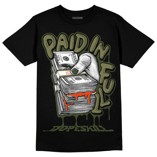 Olive Sneakers DopeSkill T-Shirt Paid In Full Graphic Streetwear - Black