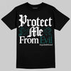 Jordan 4 Retro Oxidized Green DopeSkill T-Shirt Protect Me From Evil Graphic Streetwear - Black