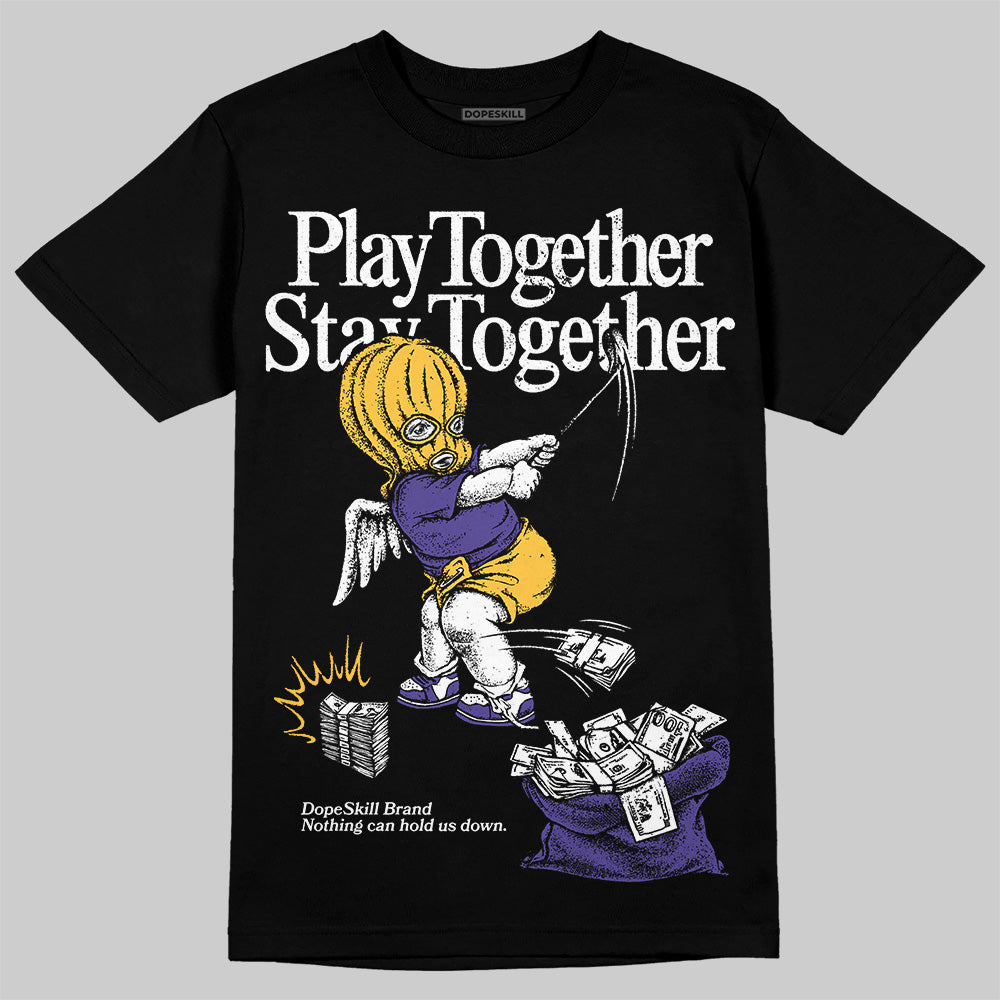 Kobe 8 Protro "Lakers Home" DopeSkill T-Shirt Play together, Stay together Graphic Streetwear - Black