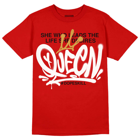 Red Sneakers DopeSkill Red T-shirt Queen Graphic Streetwear