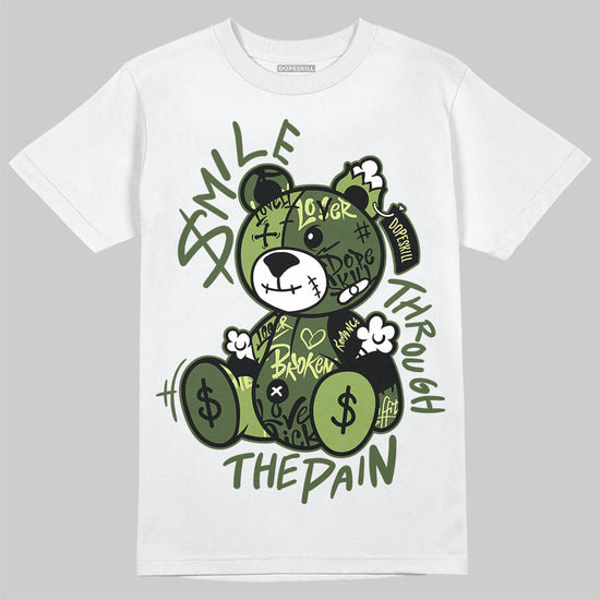 Foamposite Pro 'Pine Green' DopeSkill T-Shirt Smile Through The Pain Graphic Streetwear - White