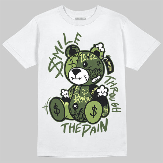 Foamposite Pro 'Pine Green' DopeSkill T-Shirt Smile Through The Pain Graphic Streetwear - White