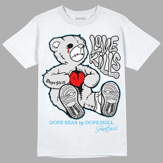 Dunk Low ‘Pure Platinum’ DopeSkill T-Shirt Love Kills Graphic Streetwear - White