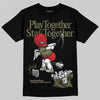 Travis Scott x Jordan 1 Medium Olive DopeSkill T-Shirt Play together, Stay together Graphic Streetwear - Black