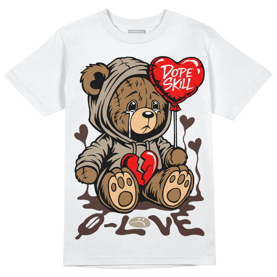 Jordan 1 High OG “Latte” DopeSkill T-Shirt Broken Bear Graphic Streetwear - White