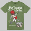 Travis Scott x Jordan 1 Medium Olive DopeSkill Olive T-shirt Play together, Stay together Graphic Streetwear