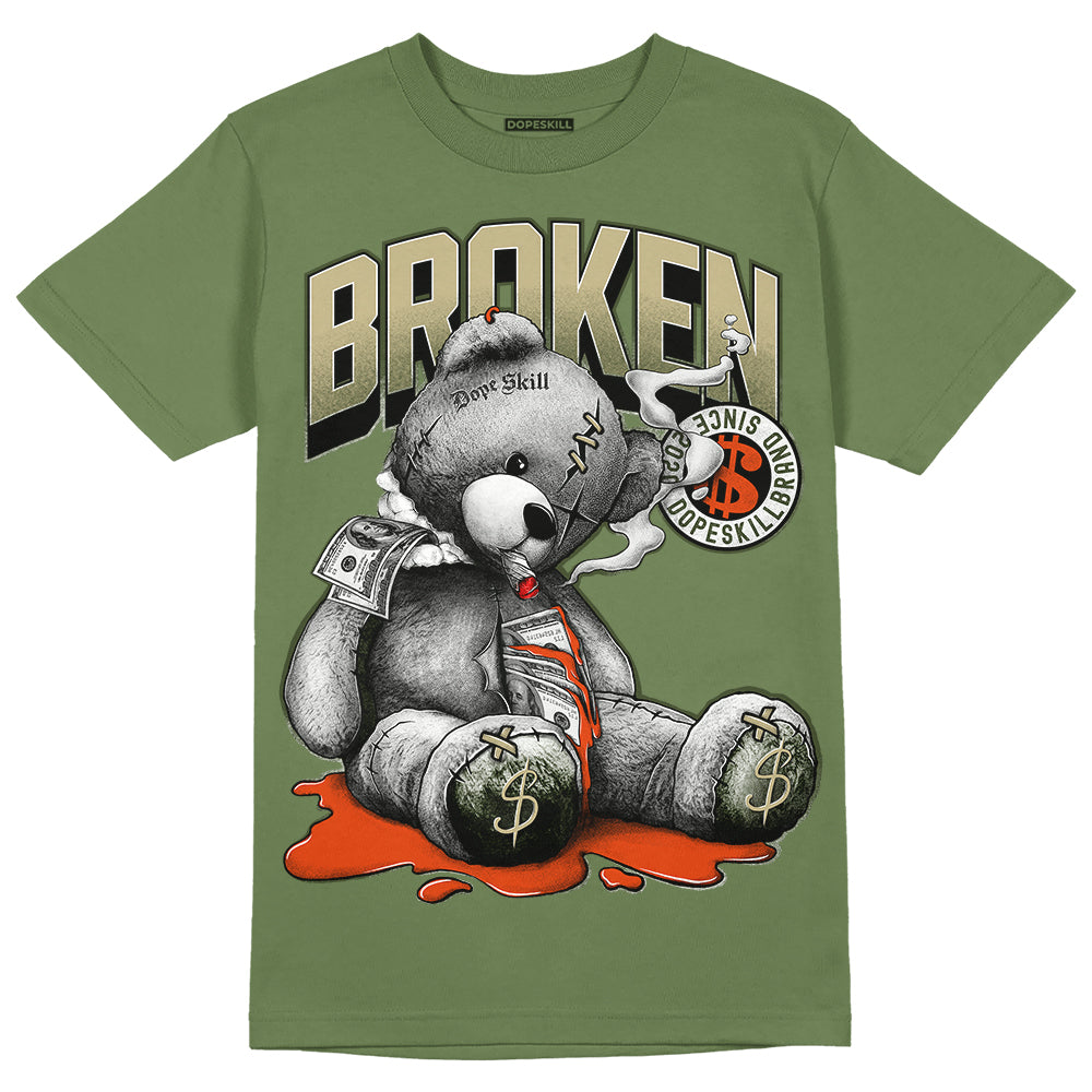 Olive Sneakers DopeSkill Olive T-shirt Sick Bear Graphic Streetwear