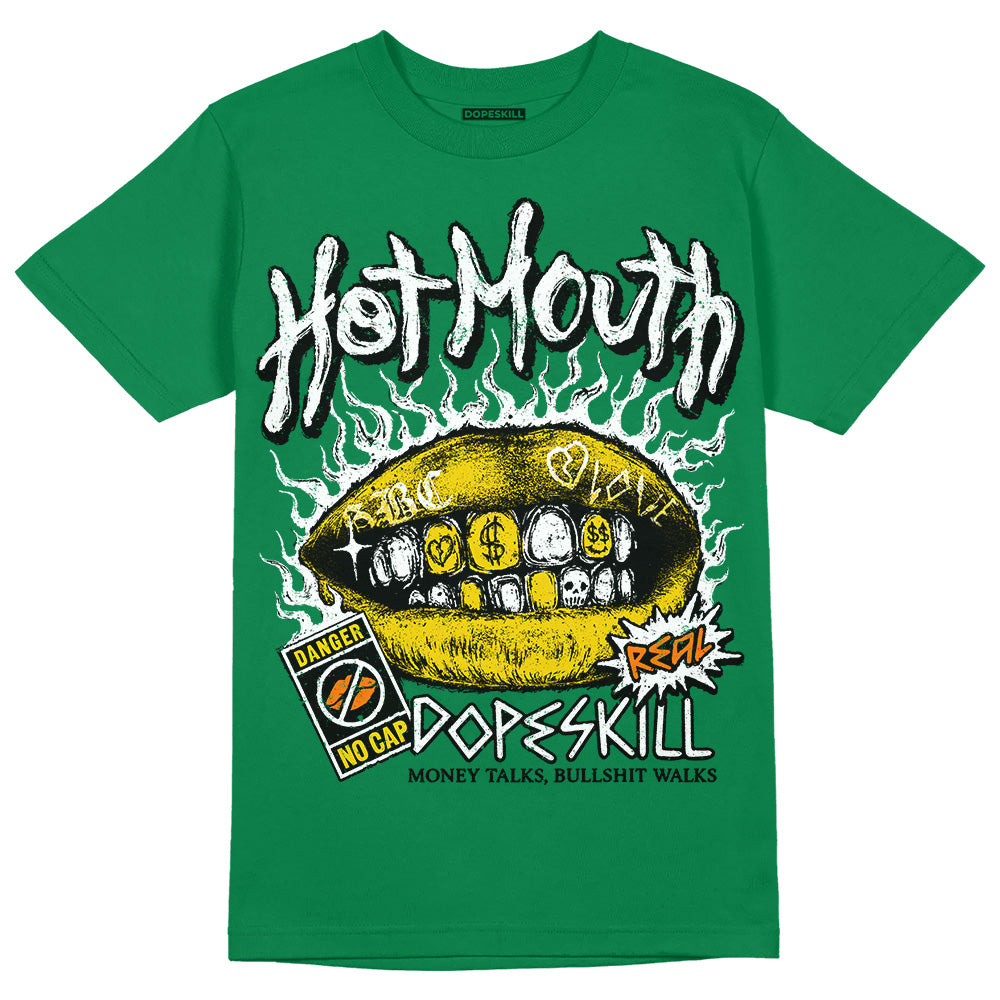 Jordan 5 “Lucky Green” DopeSkill Green T-Shirt Hot Mouth Graphic Streetwear