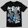 Jordan 8 Retro 'Aqua' 2025 DopeSkill T-Shirt No Risk No Story Graphic Streetwear - Black