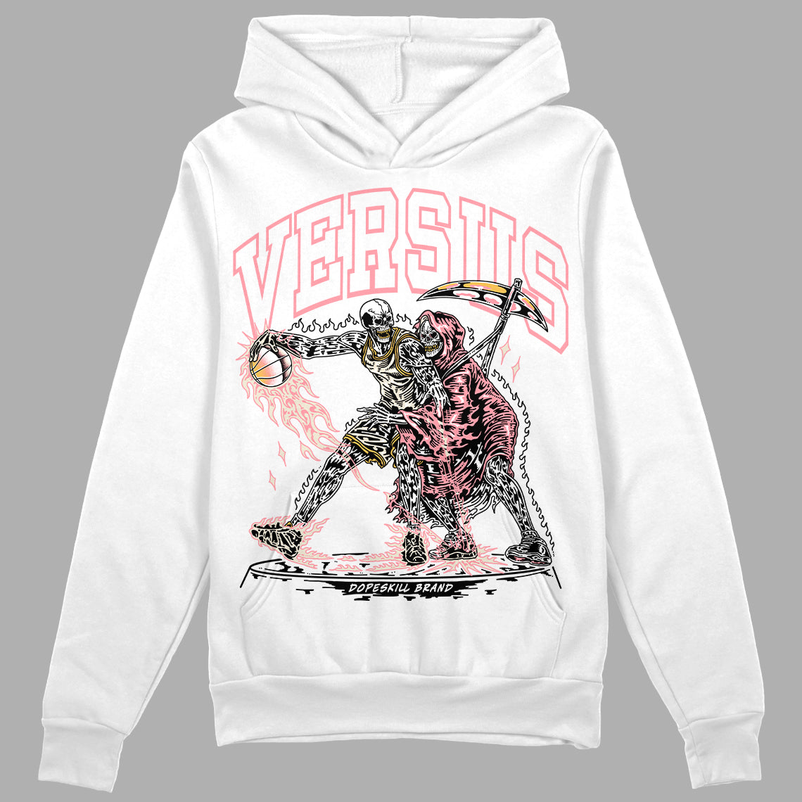 Jordan 3 GS “Red Stardust” DopeSkill Hoodie Sweatshirt VERSUS Graphic Streetwear - White