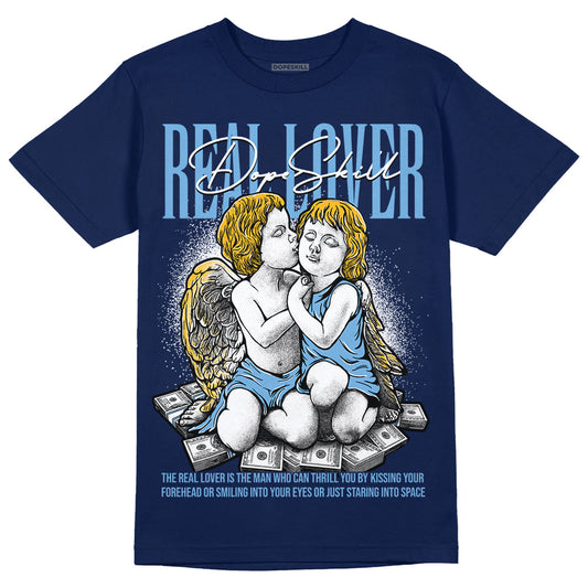 Jordan 1 High OG “First in Flight” DopeSkill Navy T-shirt Real Lover Graphic Streetwear