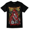 Jordan 3 Retro Fire Red DopeSkill T-Shirt Life or Die Graphic Streetwear - Black