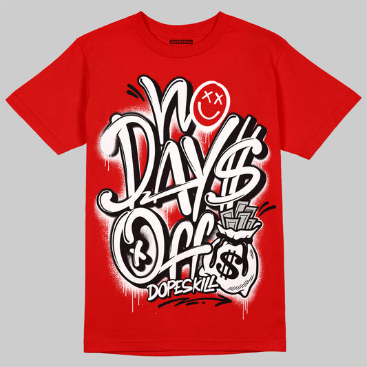 Jordan 11 “Bred Velvet” DopeSkill Red T-shirt No Days Off Graphic Streetwear