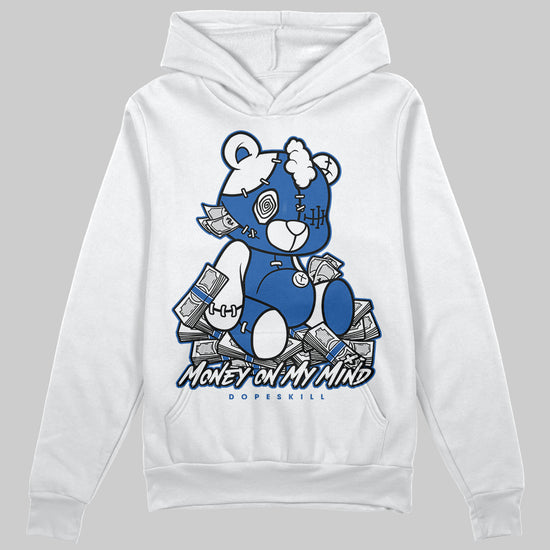 Jordan 12 “Blueberry” DopeSkill Hoodie Sweatshirt MOMM Bear Graphic Streetwear - White