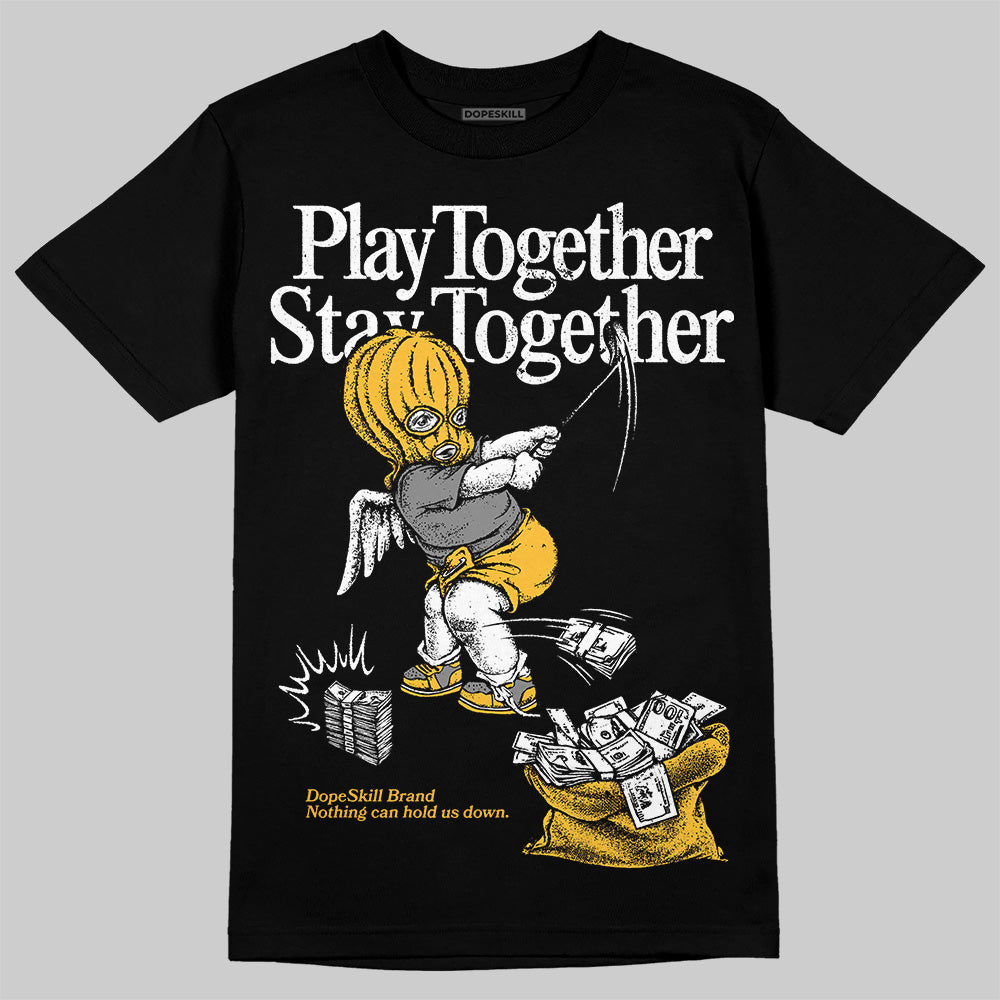 New Balance 9060 Varsity Gold (GS) DopeSkill T-Shirt Play together, Stay together Graphic Streetwear - Black