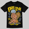 Jordan 6 “Yellow Ochre” DopeSkill T-Shirt New Fake Love Graphic Streetwear - Black