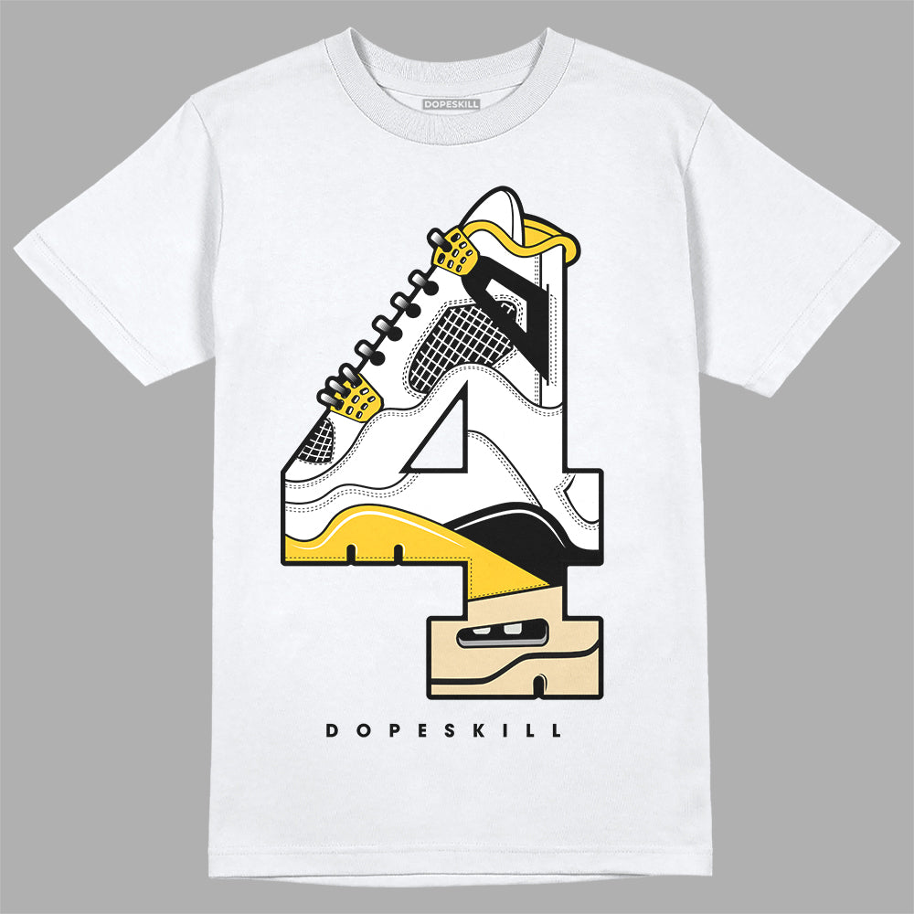 Jordan 4 Retro “Vivid Sulfur” DopeSkill T-Shirt No.4 Graphic Streetwear - White 