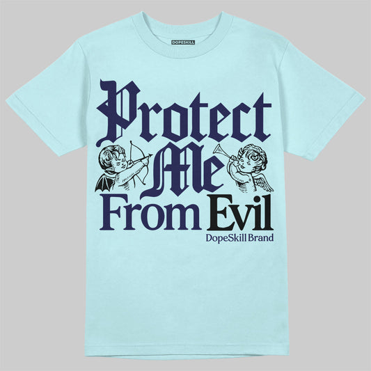 Dunk Low GS “Glacier Blue” DopeSkill Chambray T-shirt Protect Me From Evil Graphic Streetwear