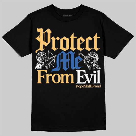 Travis Scott x Air Jordan 1 Low OG “Canary” DopeSkill T-Shirt Protect Me From Evil Graphic Streetwear - Black