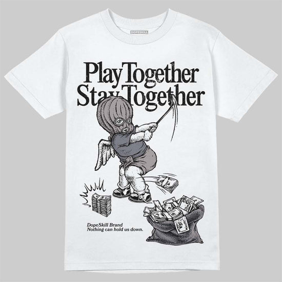 Lanvin Curb Sneakers White Anthracite DopeSkill T-Shirt Play together, Stay together Graphic Streetwear - White