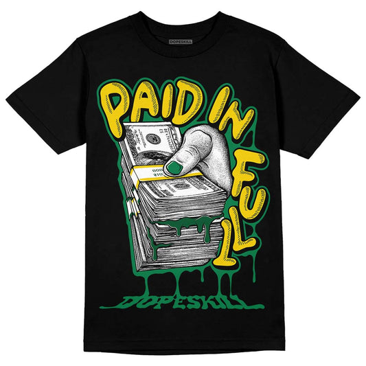 Green Sneakers DopeSkill T-Shirt Paid In Full Graphic Streetwear - Black 