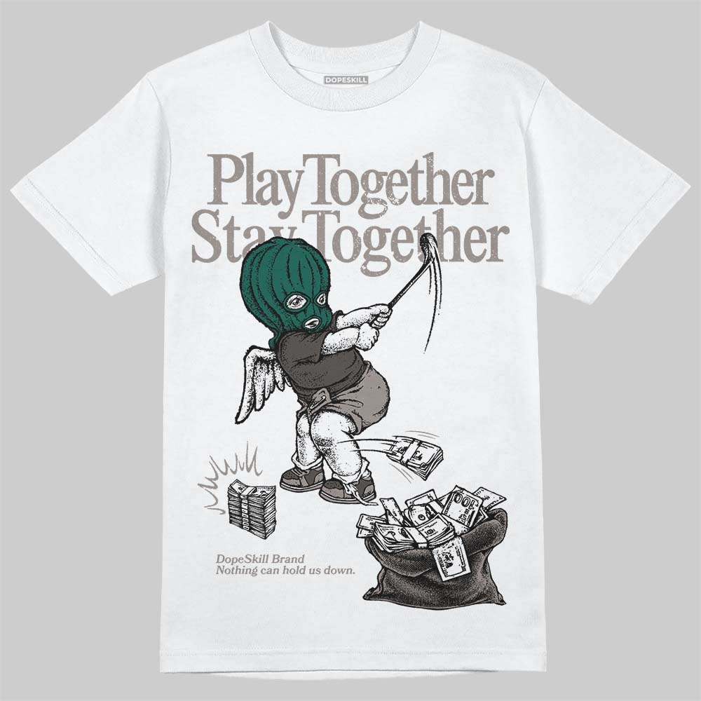 New Balance 2002R Protection Pack "Rain Cloud" DopeSkill T-Shirt Play together, Stay together Graphic Streetwear - White 