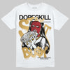 Jordan 12 Retro 'Taxi' 2025 DopeSkill T-Shirt Stay It Busy Graphic Streetwear - White