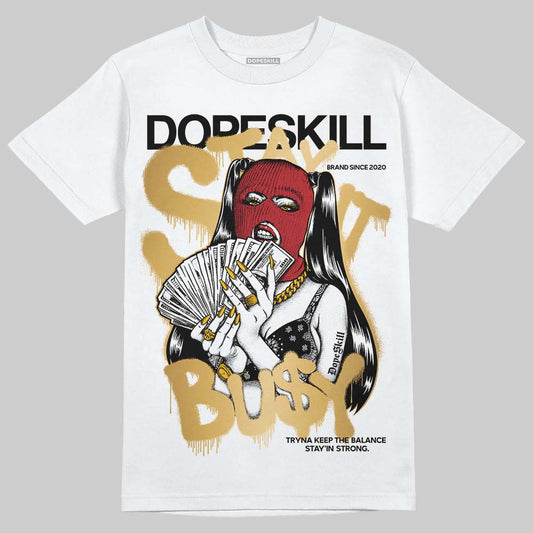 Jordan 12 Retro 'Taxi' 2025 DopeSkill T-Shirt Stay It Busy Graphic Streetwear - White