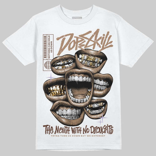 Harris Tweed x Wmns Dunk Low 'Sesame' DopeSkill T-Shirt The Mouth With No Droughts Graphic Streetwear - White