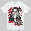 Jordan 5 Retro Fire Red Black Tongue (2025) DopeSkill T-Shirt NPC Graphic Streetwear - White