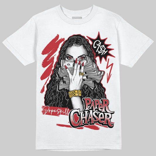 Jordan 5 Retro Fire Red Black Tongue (2025) DopeSkill T-Shirt NPC Graphic Streetwear - White