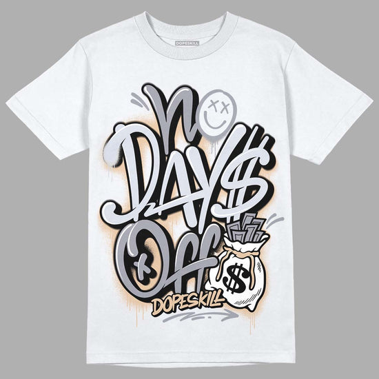 Jordan 4 Retro Frozen Moments DopeSkill T-Shirt No Days Off Graphic Streetwear - White 