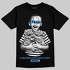 Jordan 5 Black University Blue DopeSkill T-Shirt Scared Money Don't Make No Money Graphic Streetwear - Black