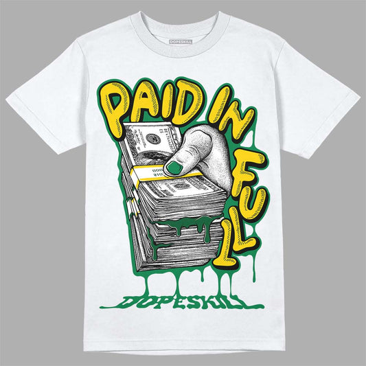 Green Sneakers DopeSkill T-Shirt Paid In Full Graphic Streetwear - White 