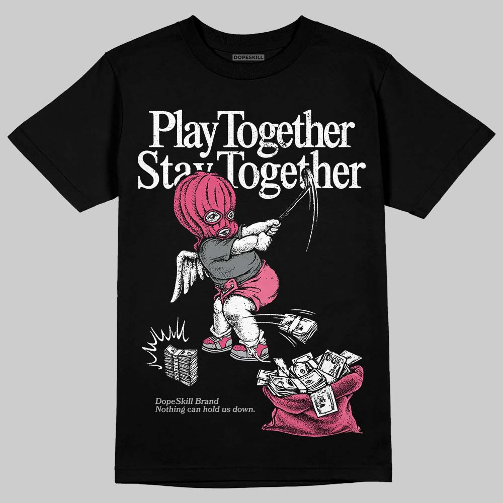 Balenciaga Runner White Fluo Pink DopeSkill T-Shirt Play together, Stay together Graphic Streetwear - Black