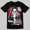 Jordan 5 Retro Fire Red Black Tongue (2025) DopeSkill T-Shirt NPC Graphic Streetwear - Black