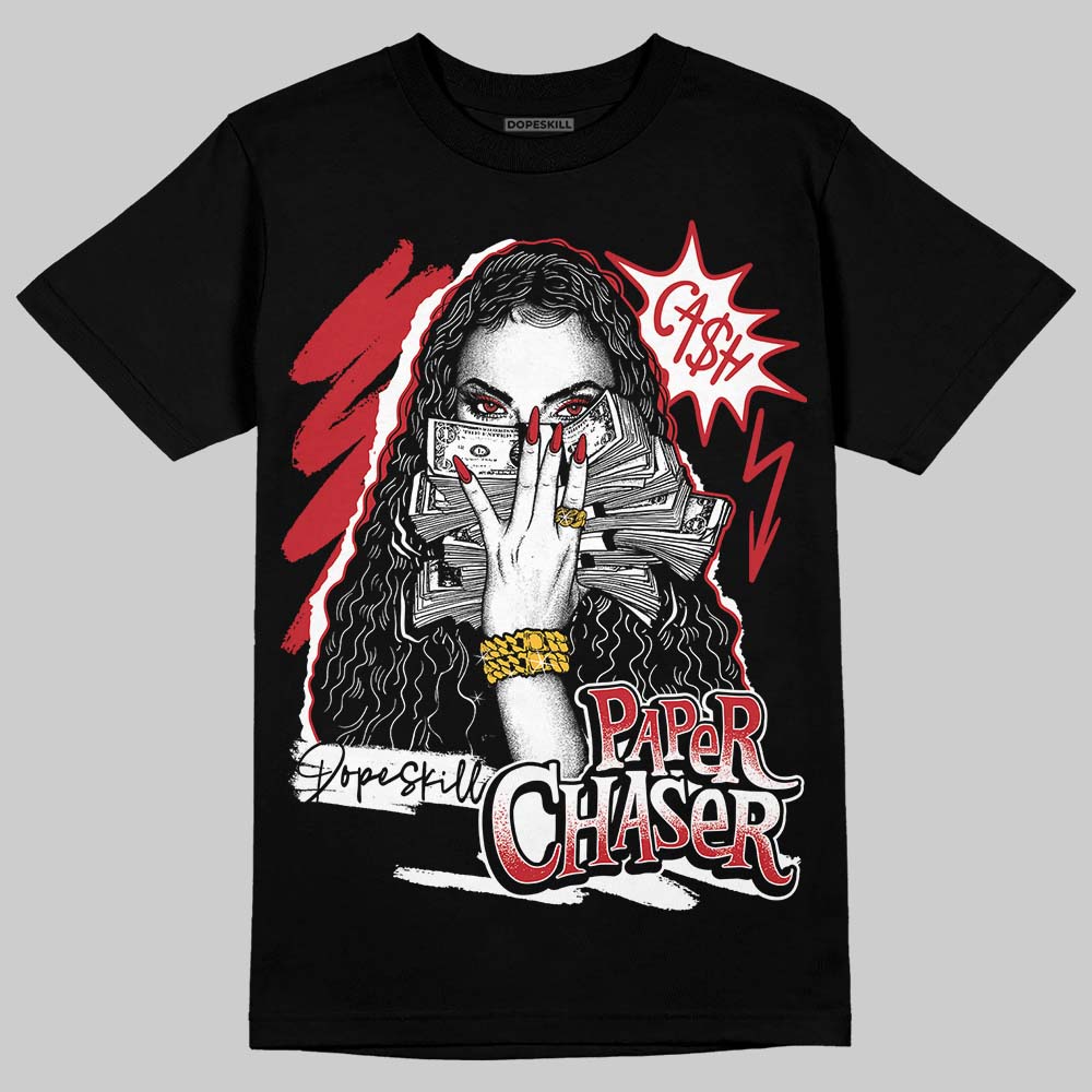 Jordan 5 Retro Fire Red Black Tongue (2025) DopeSkill T-Shirt NPC Graphic Streetwear - Black