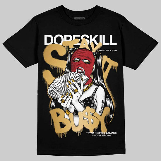 Jordan 12 Retro 'Taxi' 2025 DopeSkill T-Shirt Stay It Busy Graphic Streetwear - Black