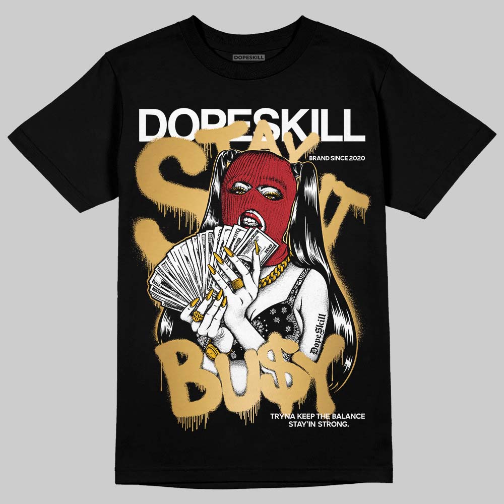 Jordan 12 Retro 'Taxi' 2025 DopeSkill T-Shirt Stay It Busy Graphic Streetwear - Black