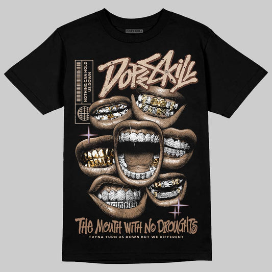 Harris Tweed x Wmns Dunk Low 'Sesame' DopeSkill T-Shirt The Mouth With No Droughts Graphic Streetwear - Black