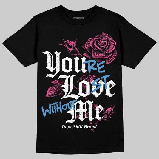 Asics Gel-1130 Pink Glo/ Black DopeSkill T-Shirt You’re Lost Without Me Graphic Streetwear - black