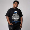 Black University Blue 5s DopeSkill T-Shirt Scared Money Don't Make No Money Graphic