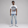 “True Blue” 3s DopeSkill T-Shirt Paid In Full Graphic