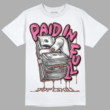 Dunk Low Smokey Mauve Playful Pink DopeSkill T-Shirt Paid In Full Graphic Streetwear - White 