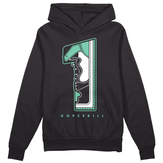 Jordan 1 High OG Green Glow DopeSkill Hoodie Sweatshirt No.1 Graphic Streetwear - black