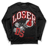 Jordan 1 Retro Low "Black Toe" DopeSkill Long Sleeve T-Shirt Loser Lover Graphic Streetwear - Black