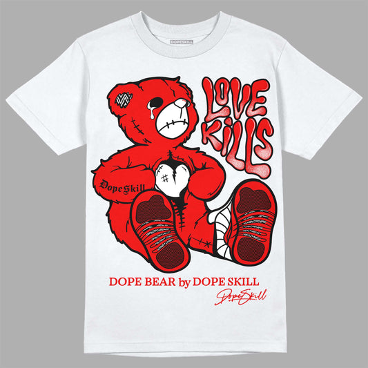 Jordan 12 “Cherry” DopeSkill T-Shirt Love Kills Graphic Streetwear - White
