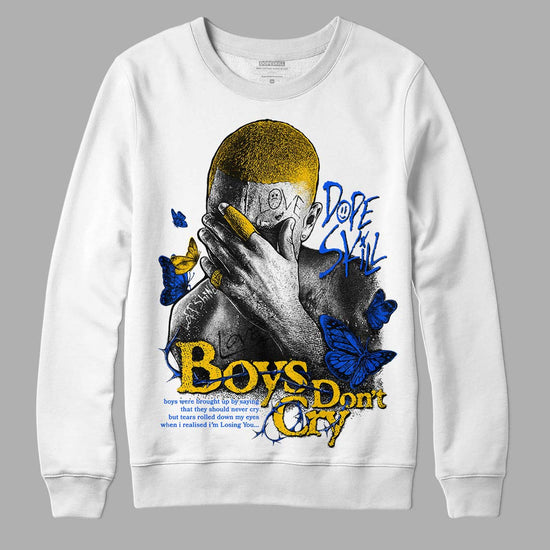 Jordan 14 “Laney” DopeSkill Sweatshirt Boys Don't Cry Graphic Streetwear - White